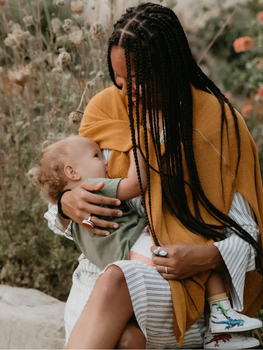 We Are Amma Cocoon Nursing Breast Feeding Shirt Knit Color Honey Yellow — image 4 of 8